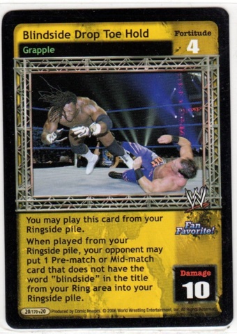 Blindside Drop Toe Hold